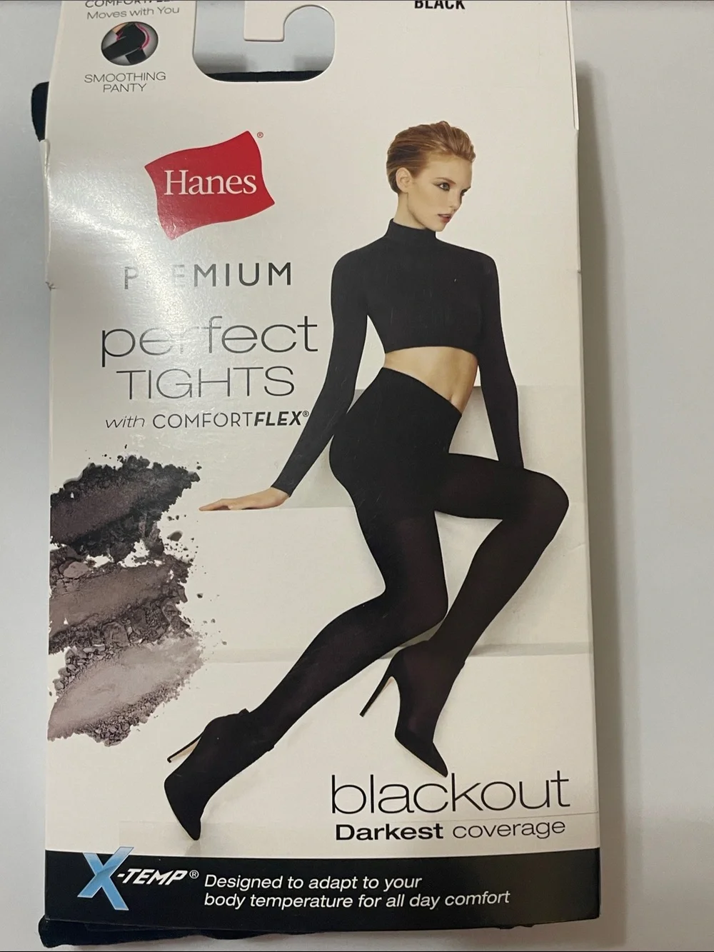 Hanes Blackout Premium Perfect Tights, Comfort Flex, Sz. L NEW see size chart